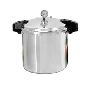 24 qt. Aluminum Canning Pressure Cooker with Gauge, Large Capacity Pressure Canners for Gas and Induction Cooktops