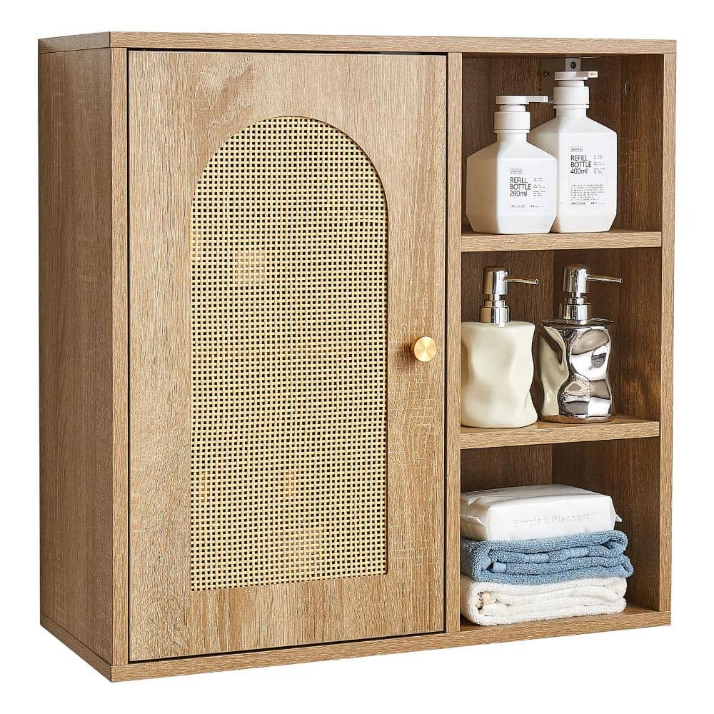 Bathroom Wall Cabinet Single Door with Adjustable Shelf 5 Height Levels Wall Mounted price history on PriceWatchPro