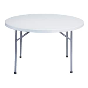 48 in. Grey Plastic Round Folding Banquet Table