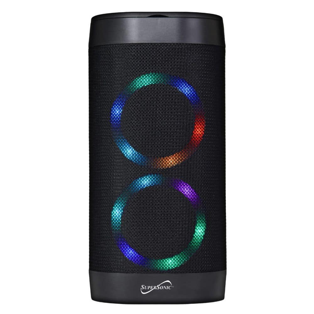 Supersonic Bluetooth Rechargeable Portable Speaker in Black
