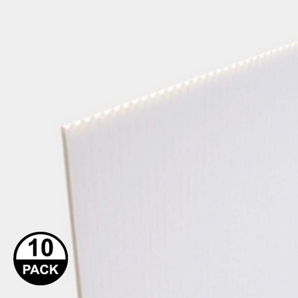 Coroplast 48 in. x 96 in. x 0.157 in. (4mm) White Corrugated