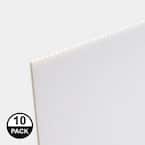 48 in. x 96 in. x 0.157 in. (4mm) White Corrugated Twinwall Plastic Sheet (10-Pack)