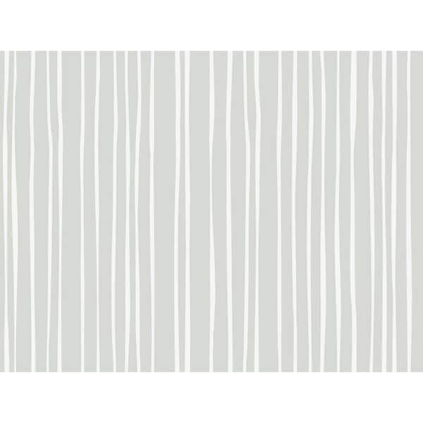 York Wallcoverings Liquid Lineation Gray/Cream Spray and Stick Roll (Covers 60.75 sq. ft.)