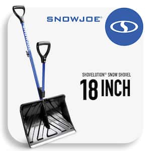41.3 in. Shovelution Strain-Reducing Snow Shovel with Spring-Assist Metal Handle and 18 in. Aluminum Wear Strip Blade