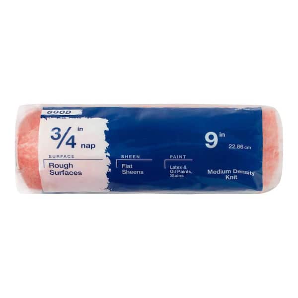 Good 9 in. x 3/4 in. Medium-Density Knit Paint Roller Cover