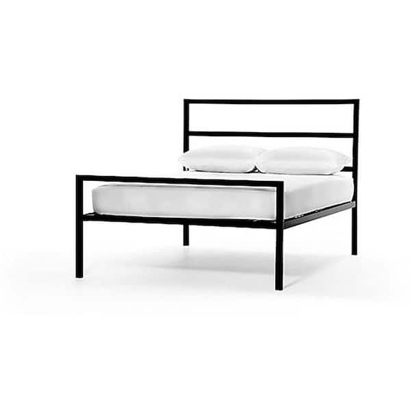 Dwell Home Inc Parsons 78.25 in. W Black Metal Frame Full Platform Bed