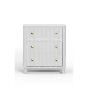 Stapleton White 3 Drawers 27.5 in. W Chest of Drawers