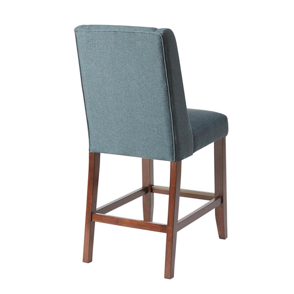 Brody Blue Upholstered Wood Frame Counter Stool