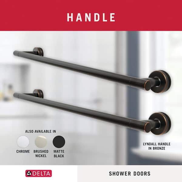 (2-Pack) Lyndall 20 in. Shower and Bathtub Door Handles in Oil Rubbed Bronze