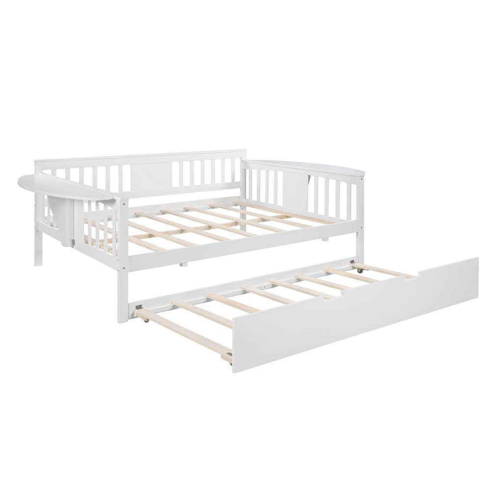 Qualler White Full Size Daybed with Twin Size Trundle BLE000511K - The ...