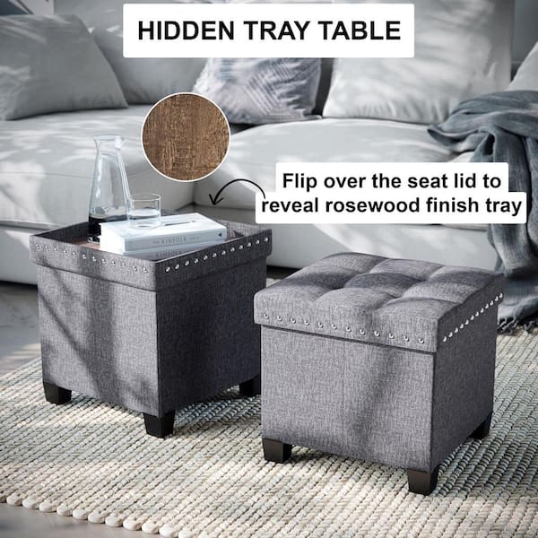 Frontgate Collette Tufted Storage Ottoman, 49% Off