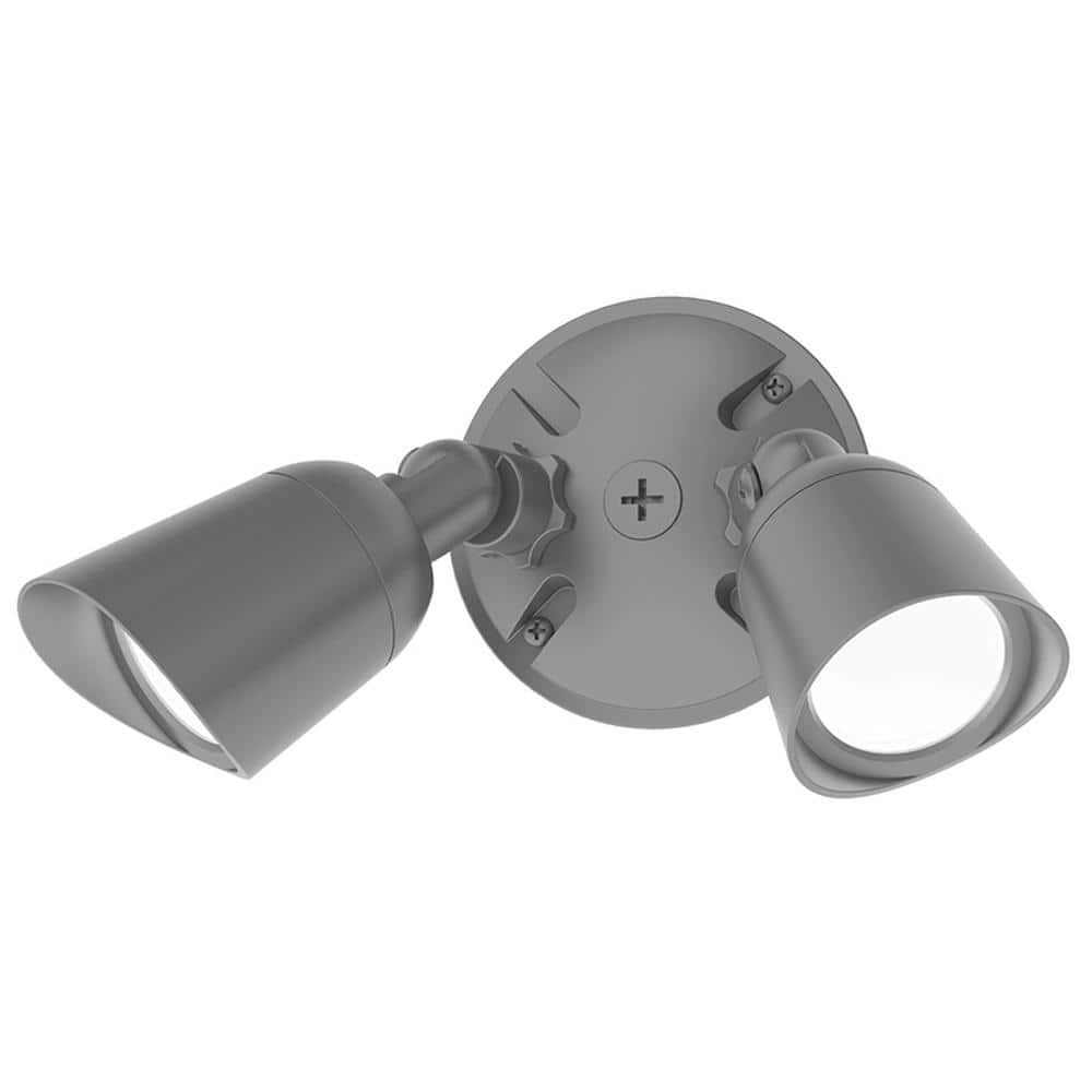 WAC Lighting Endurance Double Spot 30-Watt Graphite Outdoor Integrated LED Spot Light, 3000K