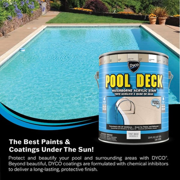 Dyco Paints Pool Deck Tintable Matte Satin Water-based Pool Paint