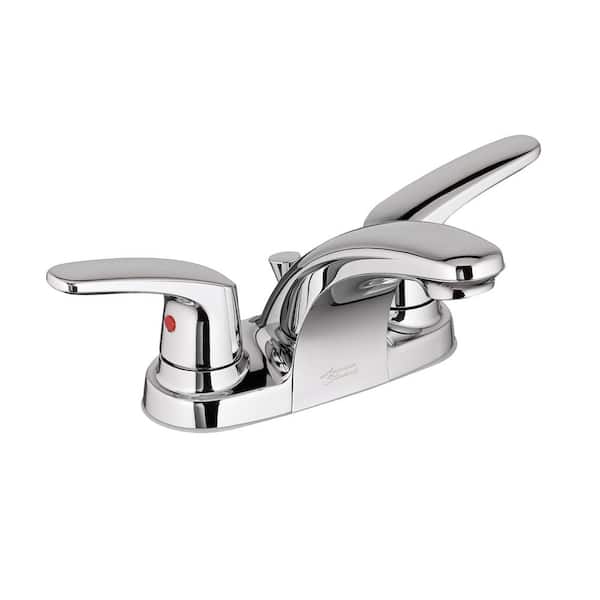 Colony Pro 4 in. Centerset 2-Handle Low-Arc Bathroom Faucet with 50/50 Pop-Up Assembly in Polished Chrome