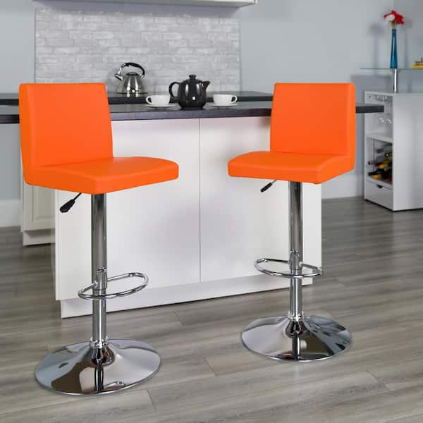 Burnt orange bar outlet stools