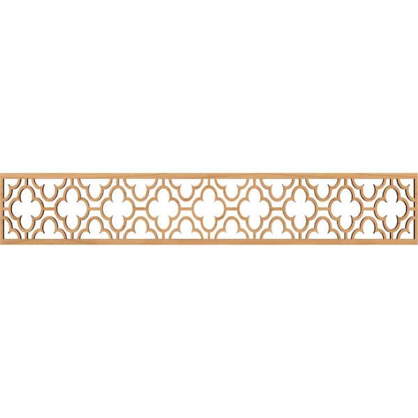 Ekena Millwork Chicago Fretwork 0.375 in. D x 46.625 in. W x 8 in. L Maple Wood Panel Moulding