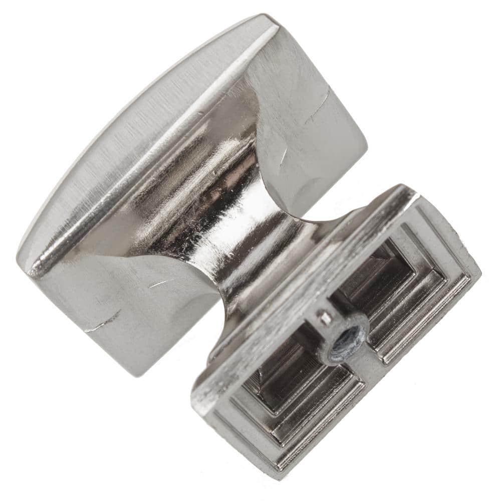 Brushed Nickel Square Cabinet Knob Set with Mounting Hardware