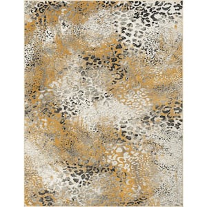 Serengeti Multi-Colored 8 ft. x 11 ft. Abstract Area Rug