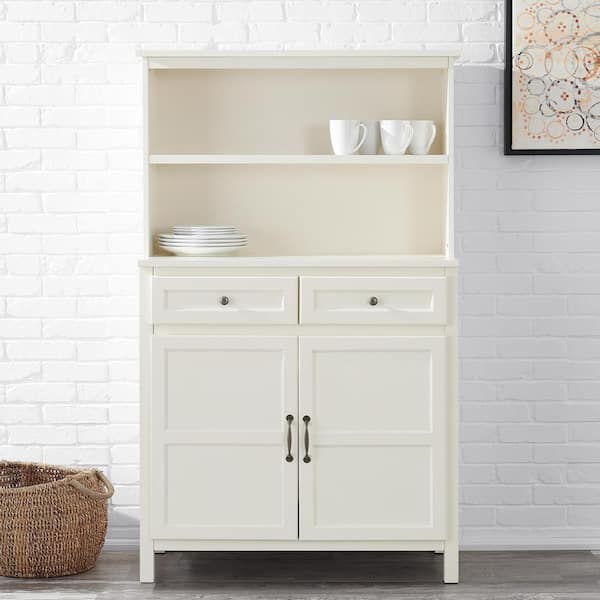 Ivory Wood Transitional Kitchen Pantry (36 in. W x 58 in. H)