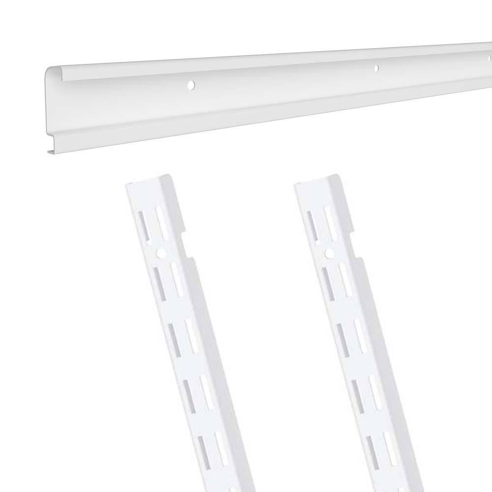 ClosetMaid ShelfTrack 24 in. White Hang Track (1 Piece) and