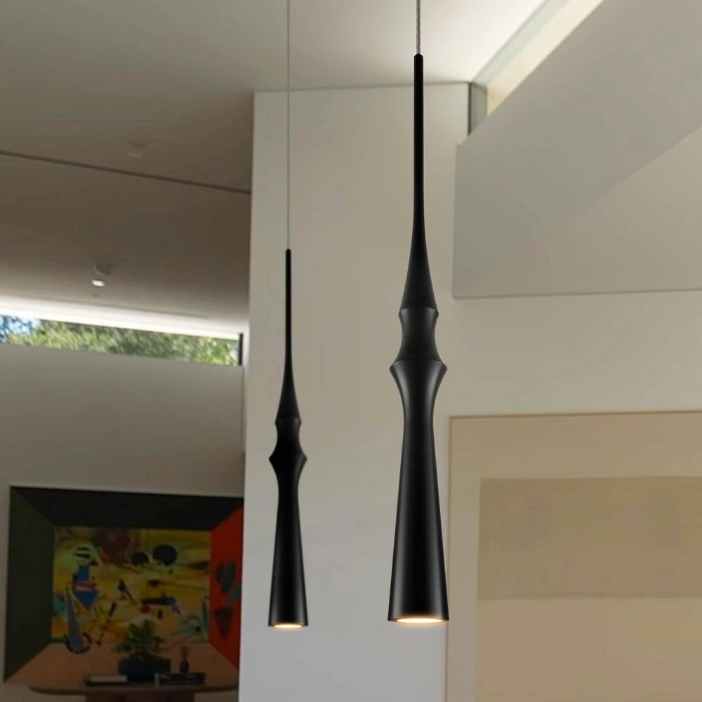 Polaris Mini Black Aluminum 81'' LED Pendant Light