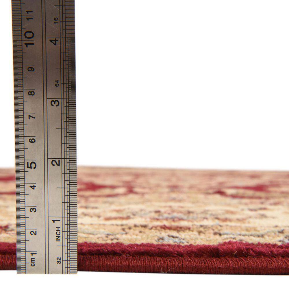 Elegant Voyage 9' x 12' Red Rectangular Easy-Care Synthetic Rug