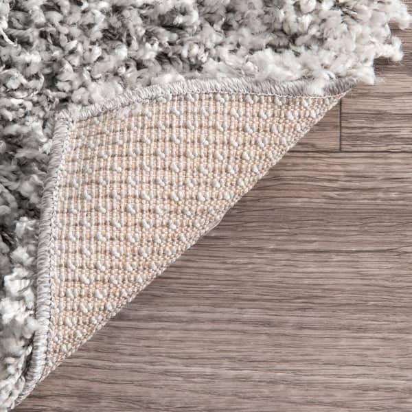 nuLOOM Marleen Plush Shag Silver 8 ft. x 10 ft. Contemporary Area