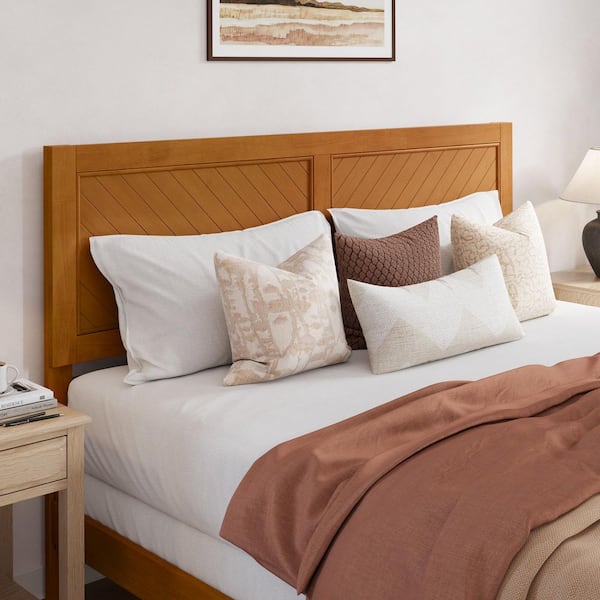 Canyon Light Toffee Natural Bronze Solid Wood King Rustic Headboard