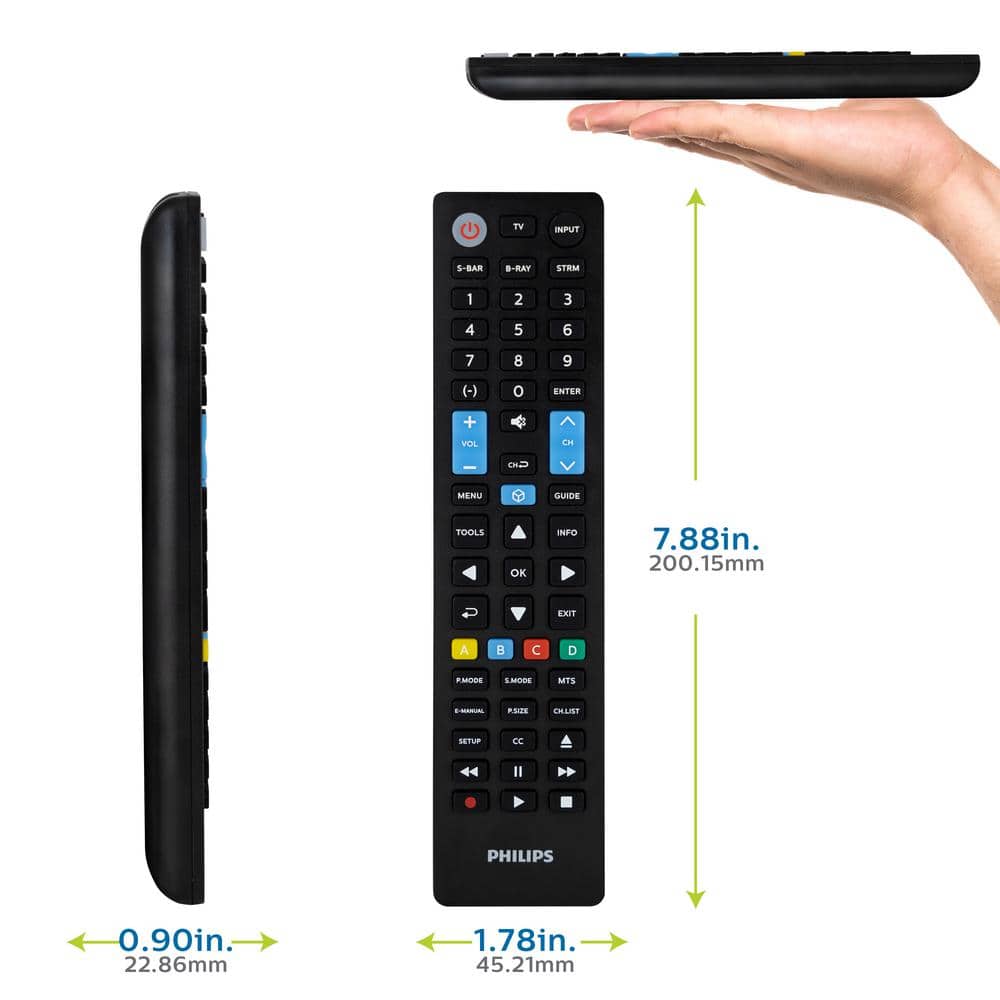 Philips Black Universal 4-Device TV Remote Control