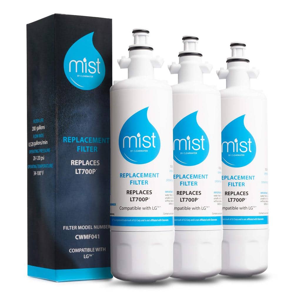 Mist ADQ36006101 Refrigerator Water Filter for LG LT700P, Compatible with ADQ36006102, Kenmore Elite 9690(3-Pack)