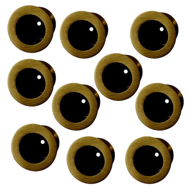 EPIX Round 1 in. Dia Satin Brass PVD Stainless Steel Round Edge Pull (10-Pack)