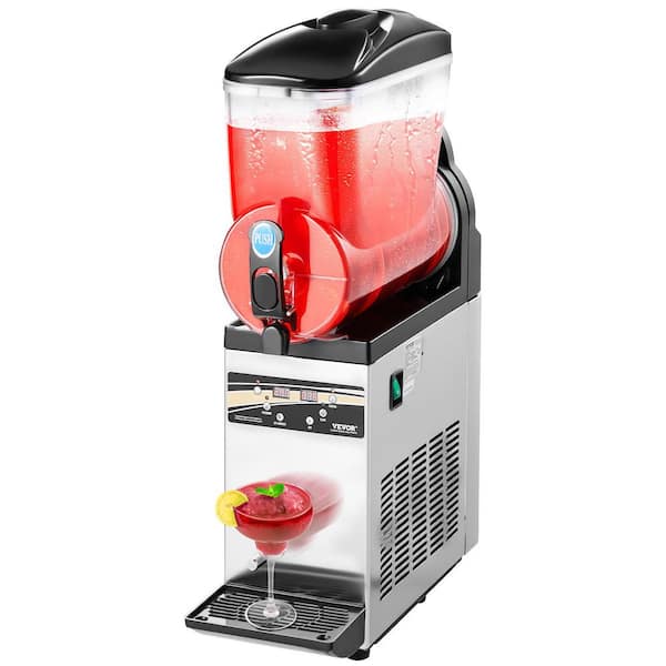 527 oz. Silver Slushy 15 L Tank Commercial Margarita Machine 500-Watt Stainless Steel Snow Cone Machine