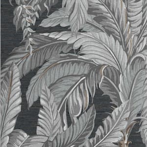 Daintree Palm Sterling Nonwoven Paper Paste the Wall Removable Wallpaper