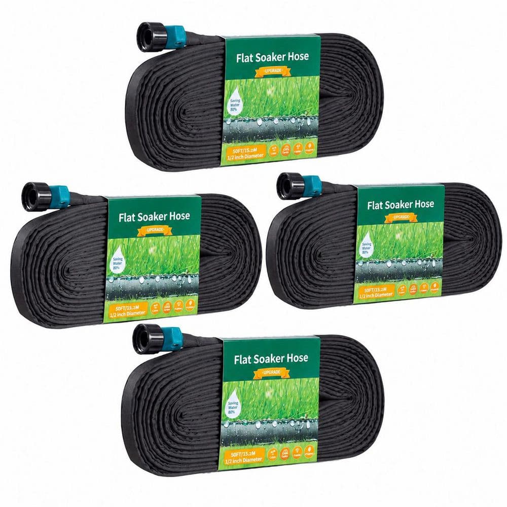 1/2 in. dia. x 200 ft. Heavy-Duty Flat Soaker Hose Leakproof Double Layer Consistent Drip Irrigation Hose, 1 Pack price history on PriceWatchPro