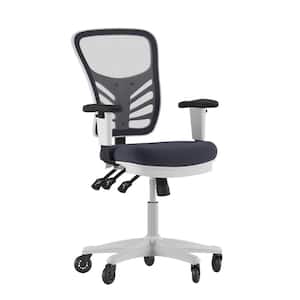 Dark Gray Mesh/White Frame Mesh Office/Desk Chair Table Top Only