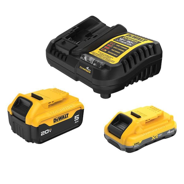20V MAX Lithium-Ion Starter Kit with 4.0 Ah and 5.0 Ah Batteries and Charger