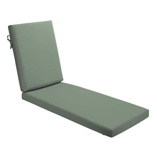 ARDEN Foam Outdoor Chaise Lounge Cushion 21 x 72 Made with ProFoam Rain-Proof Fade Resistant Sage Green Texture
