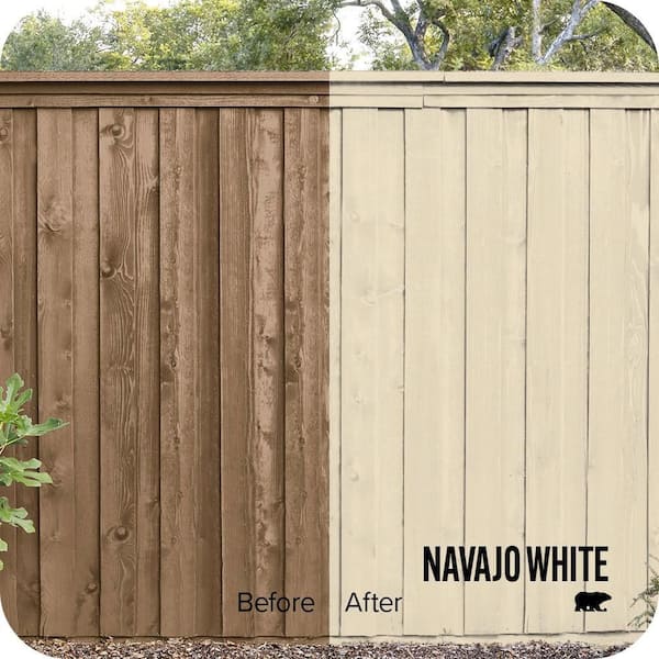1 gal. #22 Navajo White Solid Color House and Fence Exterior Wood Stain