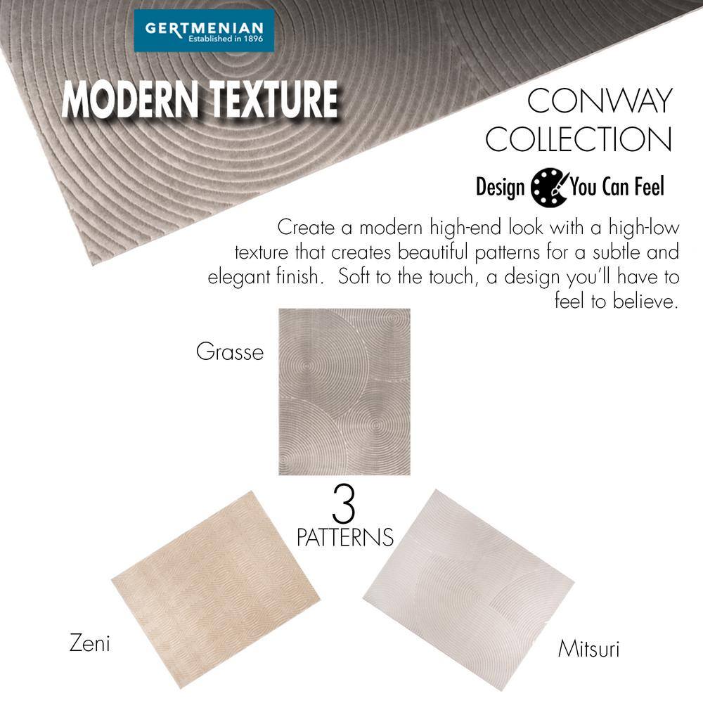 Beige Geometric Tufted Rectangular 6' x 9' Synthetic Rug