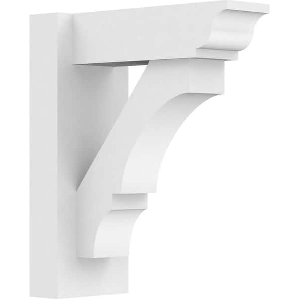 Ekena Millwork Balboa 5 in. W x 14 in. H x 12 in. D Signature Urethane Polyurethane Outlooker with Traditional Ends