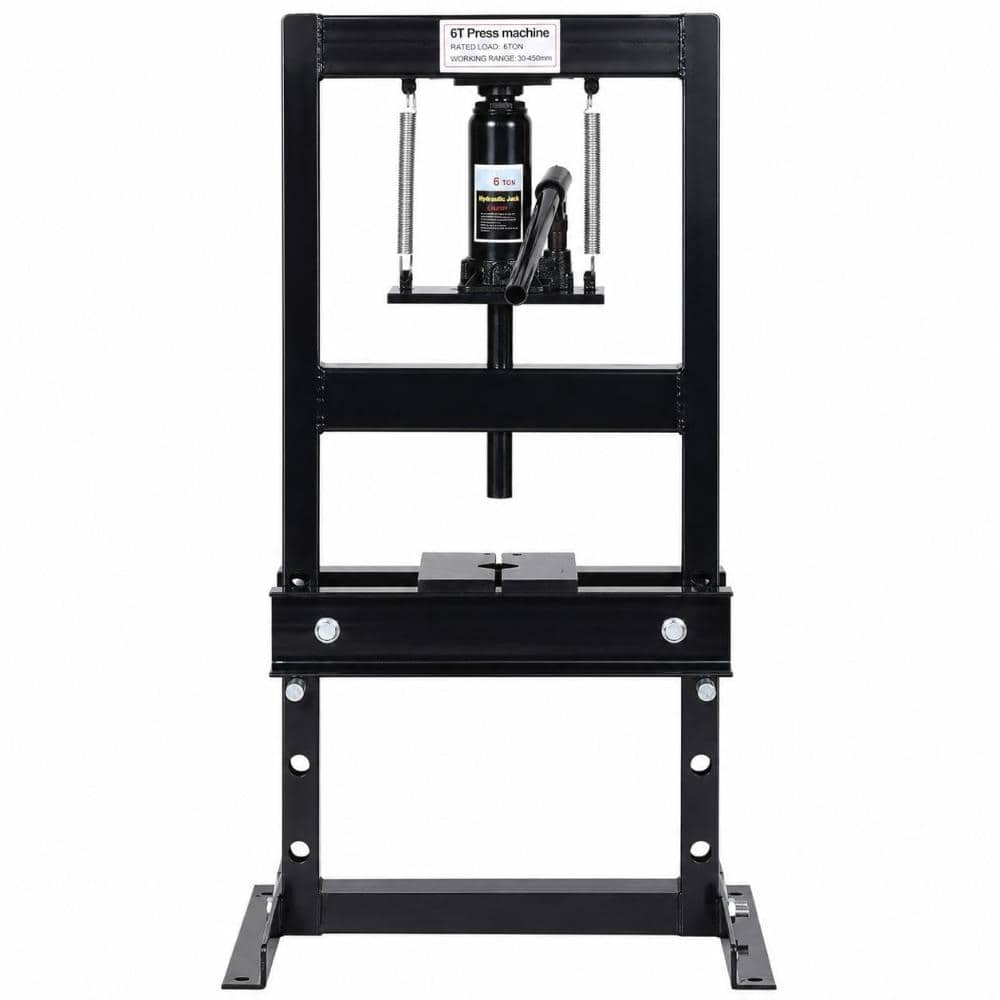 6 Ton Black Carbon Steel Hydraulic H-Frame Shop Press with Adjustable Work Table, Press Plates price history on PriceWatchPro