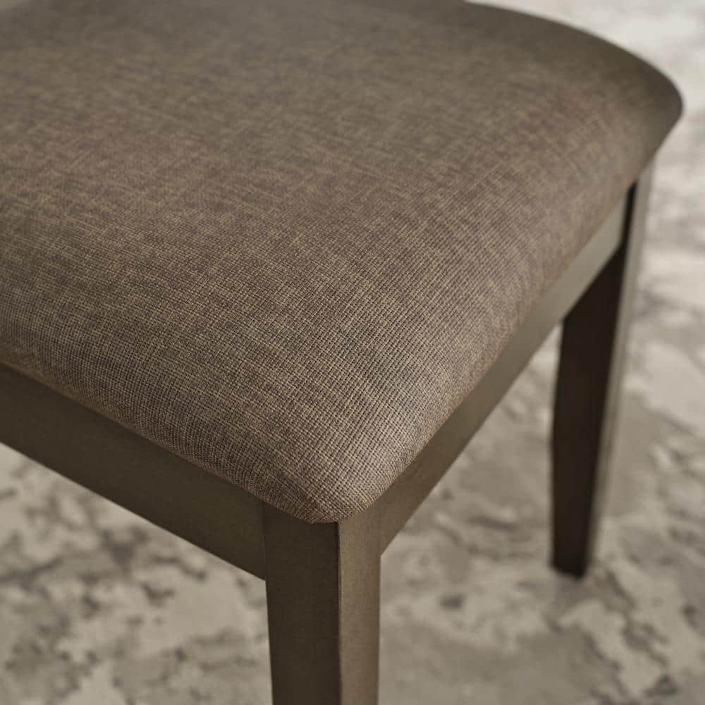 Graystone Wood Double Cross Back Upholstered Side Chair Set