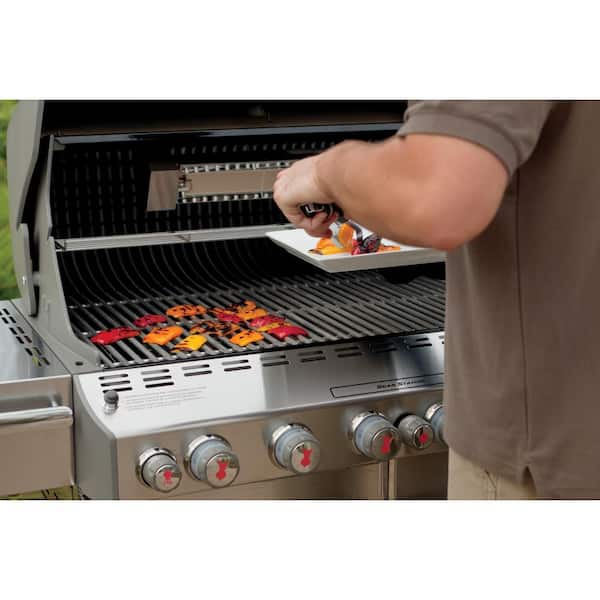 Summit S-670 6-Burner Propane Gas Grill in Stainless Steel with Built-In Thermometer and Rotisserie 7370001 Home Depot