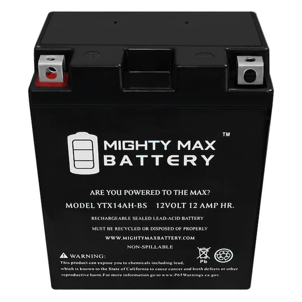 MIGHTY MAX BATTERY YTX14AH-BS 12V 12Ah for Polaris 570 Sportsman 2015-2016 - Depot