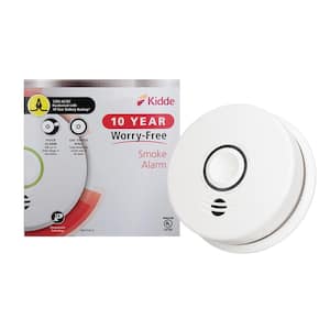 10 Year Worry-Free Hardwired Smoke Detector with Voice Alarm and Ambient Light Ring
