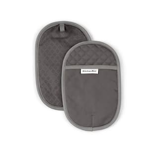 Asteroid Silicone Grip Charcoal Gray Pot Holder Set (2-Pack)