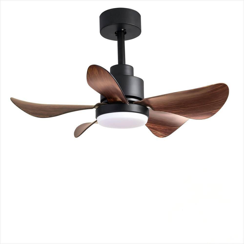 28 in. Smart Indoor Black Low Profile Ceiling Fan with LED Light price history on PriceWatchPro