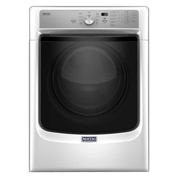 Maytag 7.4 cu. ft. 120-Volt White Gas Vented Dryer with Steam and PowerDry System
