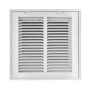 10 in. x 10 in. Square Return Air Filter Grille of Steel in White