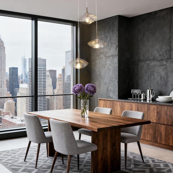 Modern 3-Light Plated Brass Foyer Cluster Chandelier with Textured Glass Matte Black Entryway Living Room Hanging Light
